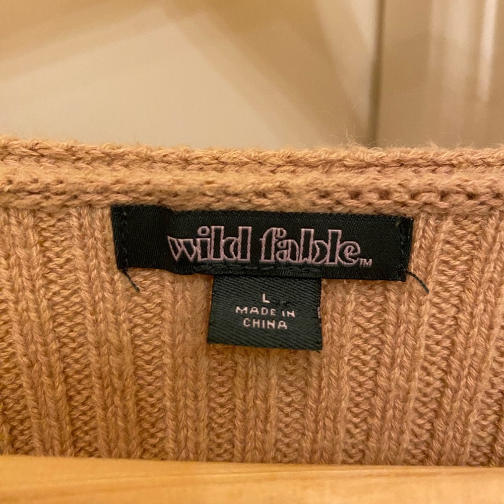 Wild Fable Tan Ribbed Sweater - Picture 3 of 3
